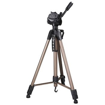 Hama Star 62 Tripod, Silver (64 - 160cm), 3 D Head with Quick Release, Carrying Bag