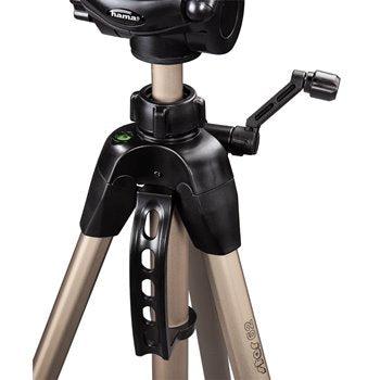 Hama Star 62 Tripod, Silver (64 - 160cm), 3 D Head with Quick Release, Carrying Bag
