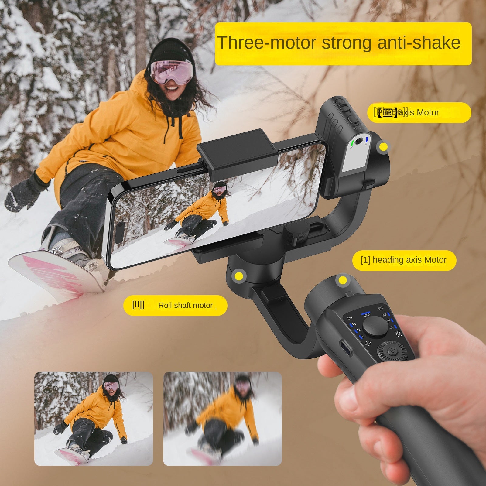S5B classic handheld gimbal intelligent orthogonal three-axis anti shake phone stabilizer phone gimbal
